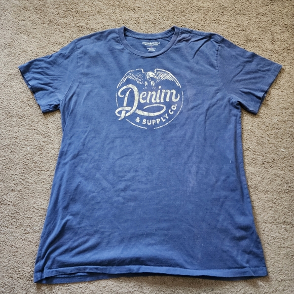 Vintage Blue Denim & Supply Tee, Men's L - Picture 3 of 6